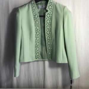 Tahari celery green springtime jacket